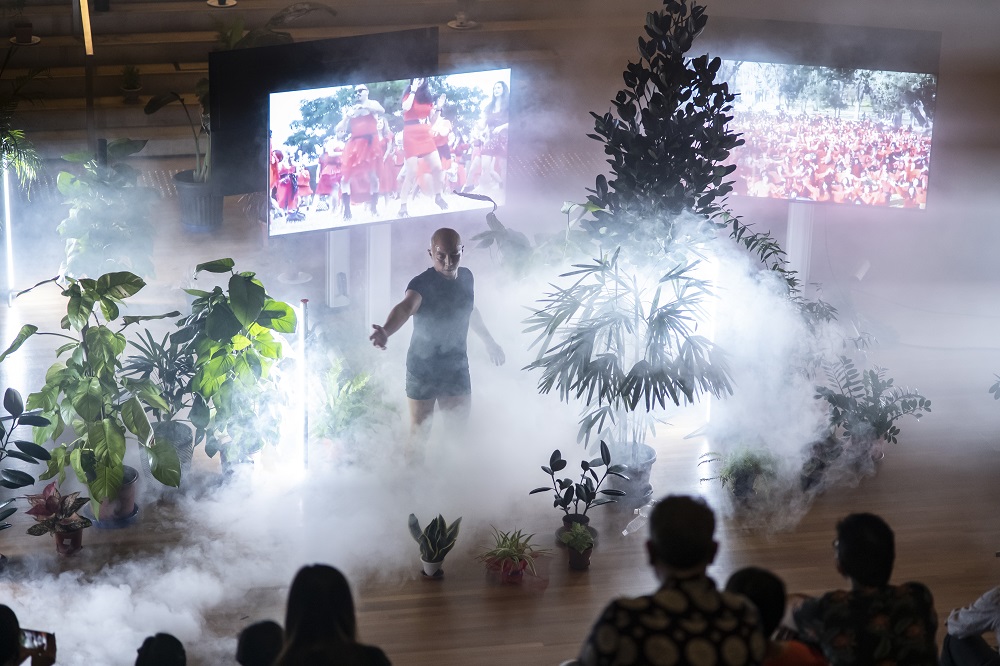 Hundreds + Thousands is a lush blend of dance, installation, experimental music and plants